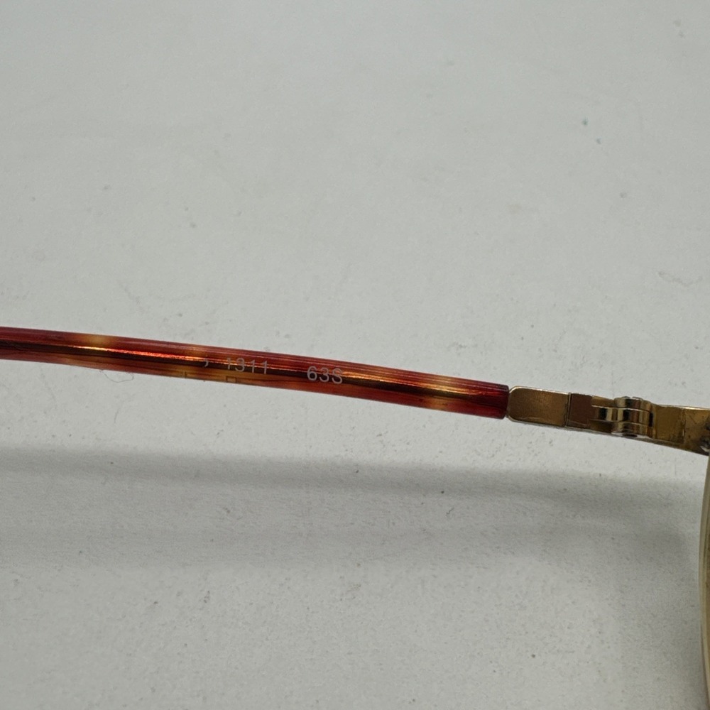 GUCCI GG 1311 63S 51[]19 140 Gold Eyeglass/Sunglass Frames Red W/ Leather Case - Picture 5 of 11